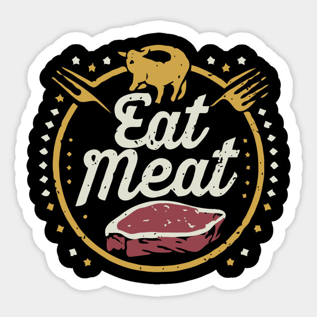 Eat Meat Sticker by Chrislkf